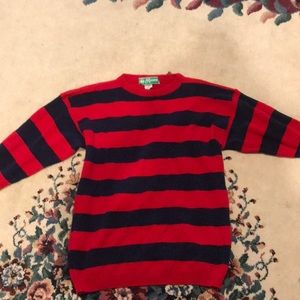 Red and Blue Striped Sweater